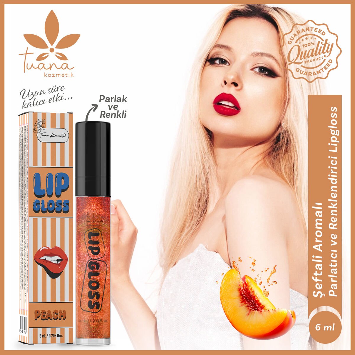 Lipgloss Renkli Şeftali