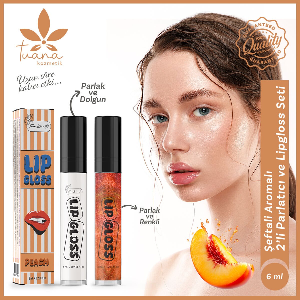 Lipgloss Şeftali 2'li Set
