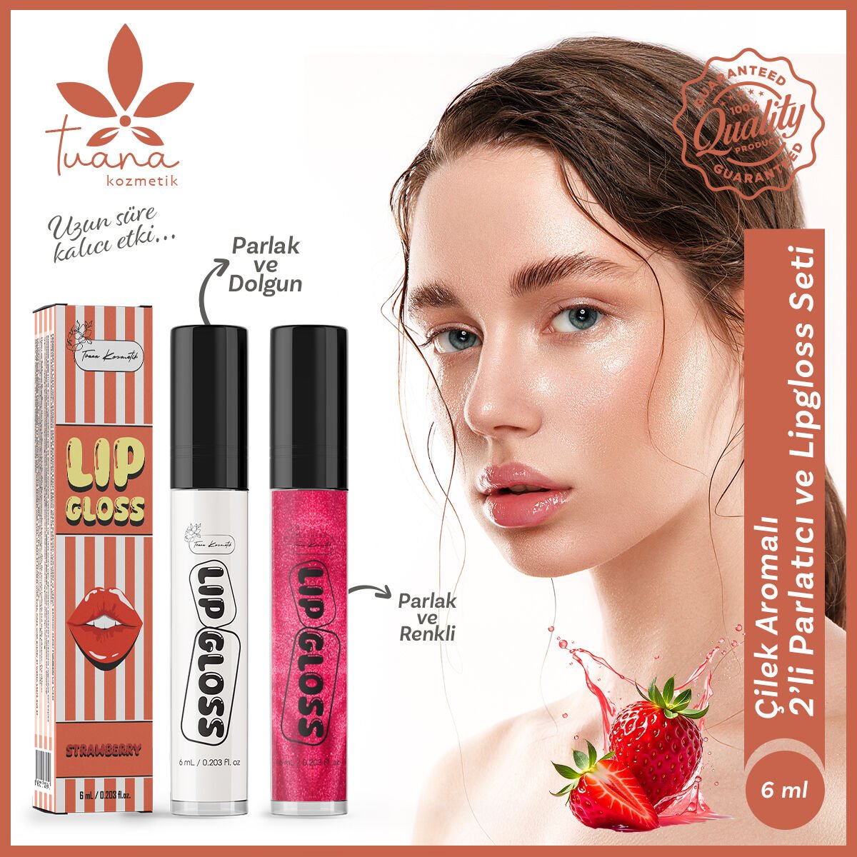 Lipgloss Çilek 2'li Set